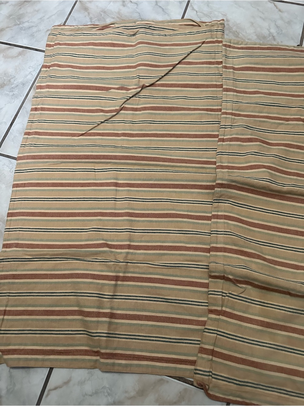 Lauren Ralph Lauren Striped king pillow case in Tan, Rust and Olive set of 2